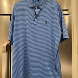 Peter Millar Summer Comfort Blue and Black Striped Shirt